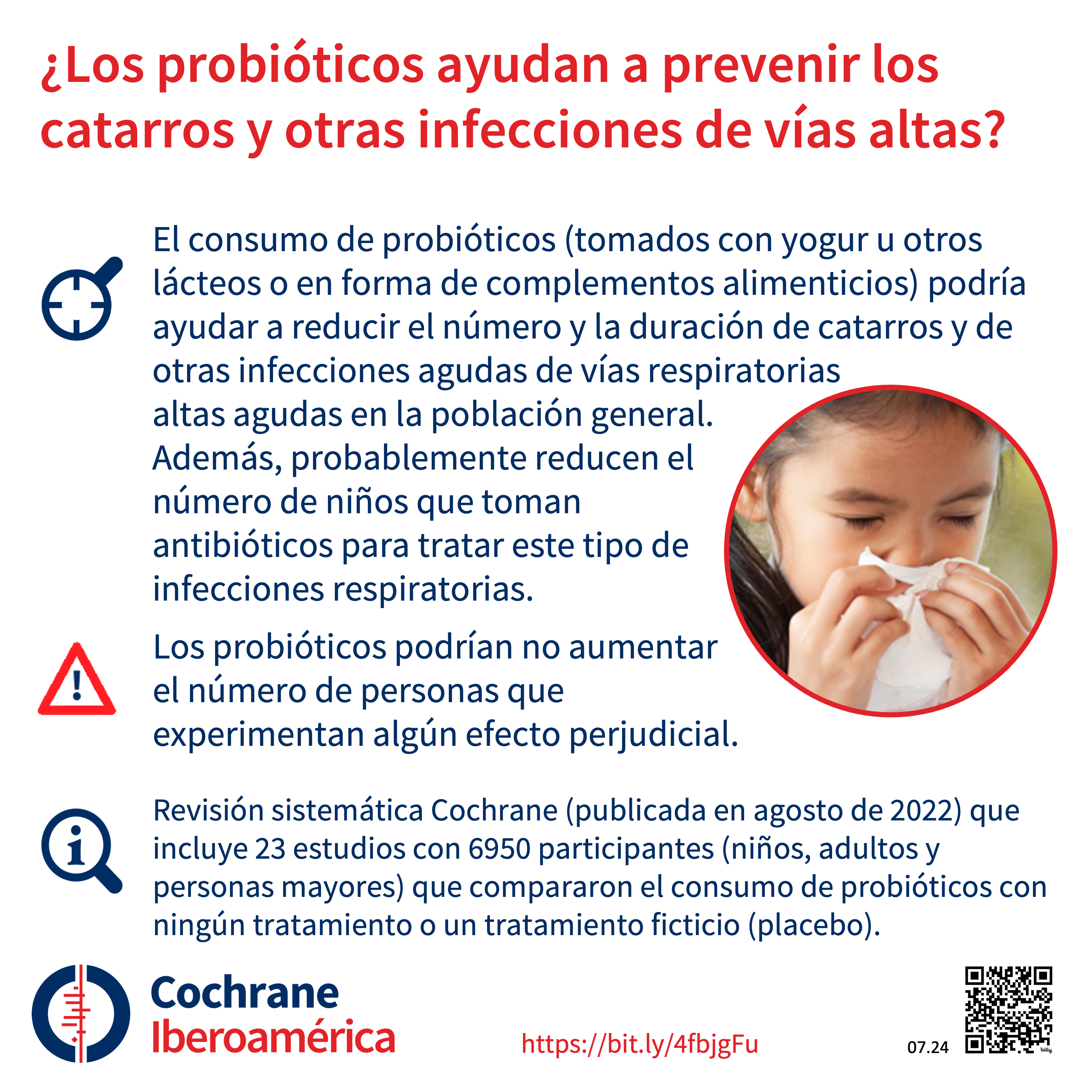 Infografía ¿Los probióticos ayudan a prevenir los catarros y otras infecciones de vías altas?