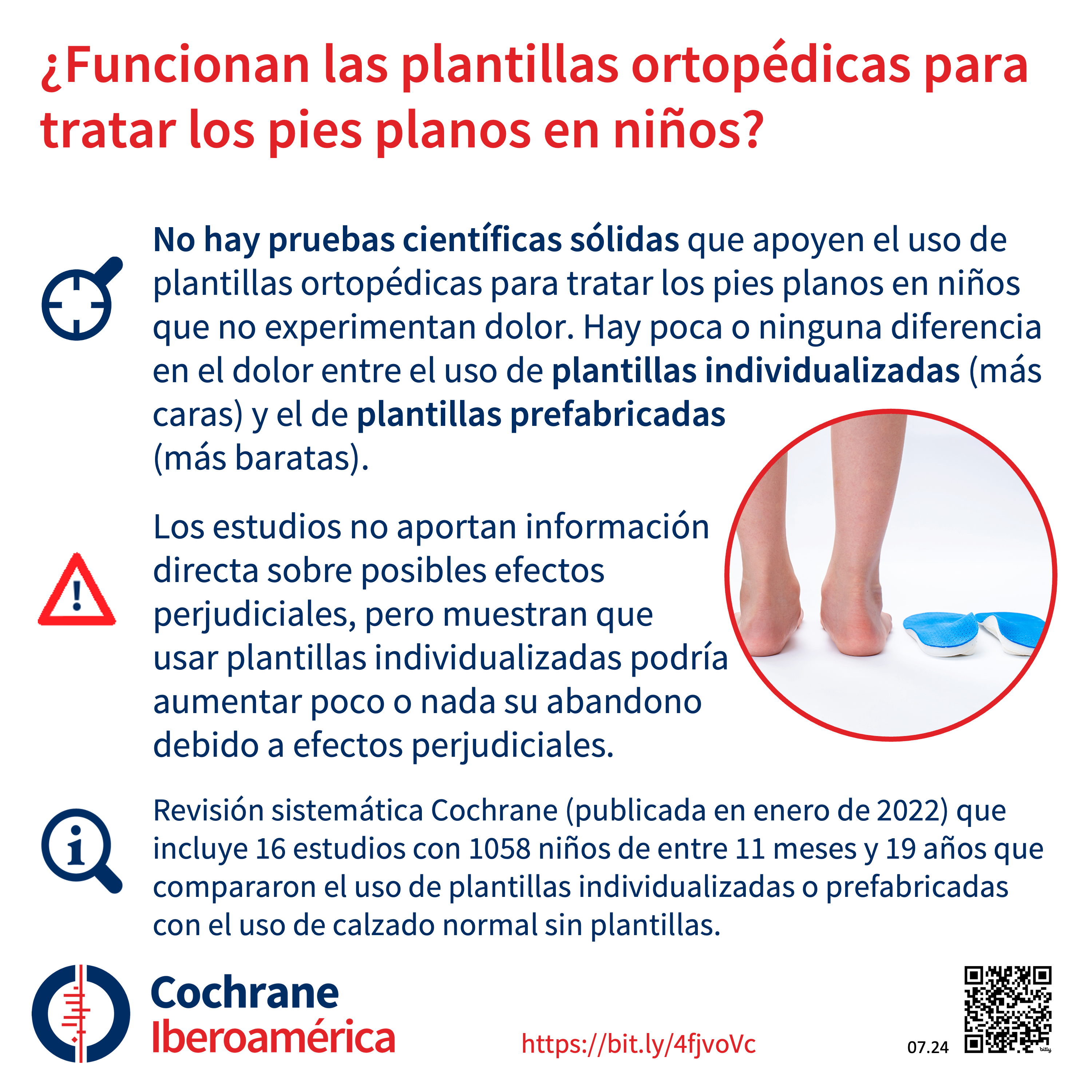 Infografía ¿Funcionan las plantillas ortopédicas para tratar los pies planos en niños?